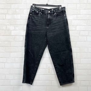 J. Crew High-rise Peggy tapered washed black Jean